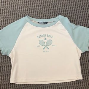 Ribbed Shein Cropped Baby Tee